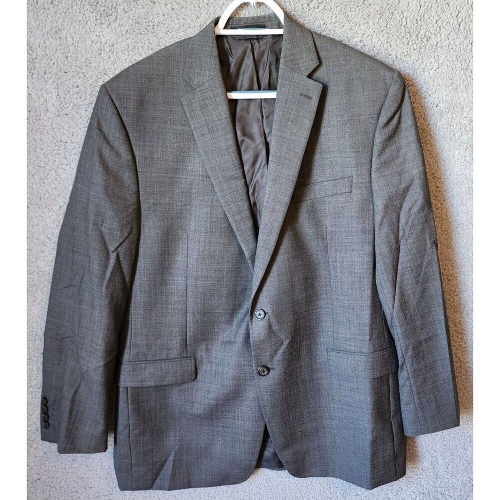 Lauren Ralph Lauren Heather Gray 2 Button Blazer Suit Jacket Size 44 L 100% Wool